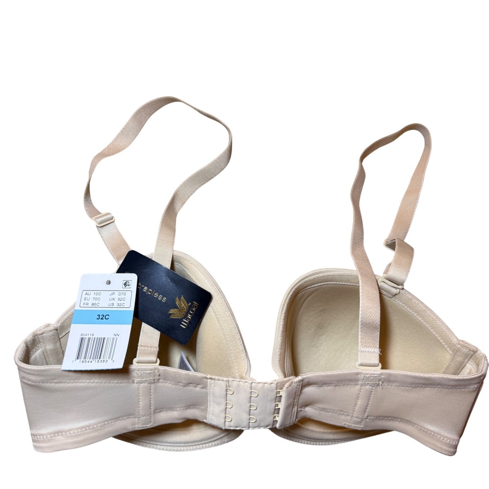 Wacoal Red Carpet Strapless Bra Womens 32C Nude Convertible Underwire 854119